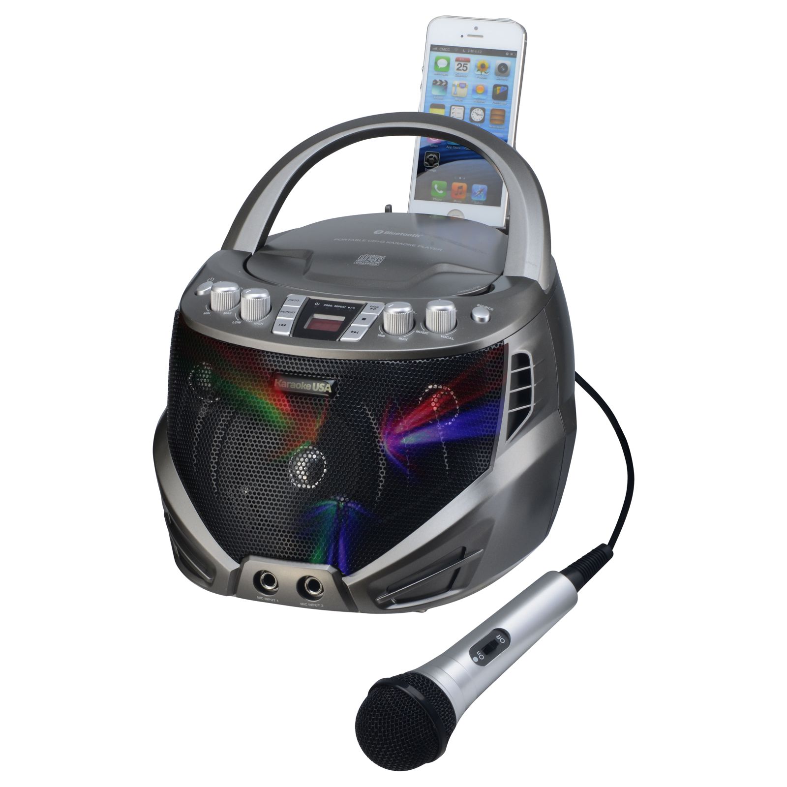 GQ263 - Portable CDG Karaoke Player with Flashing LED Lights GQ263 - Portable CDG Karaoke Player with Flashing LED Lights